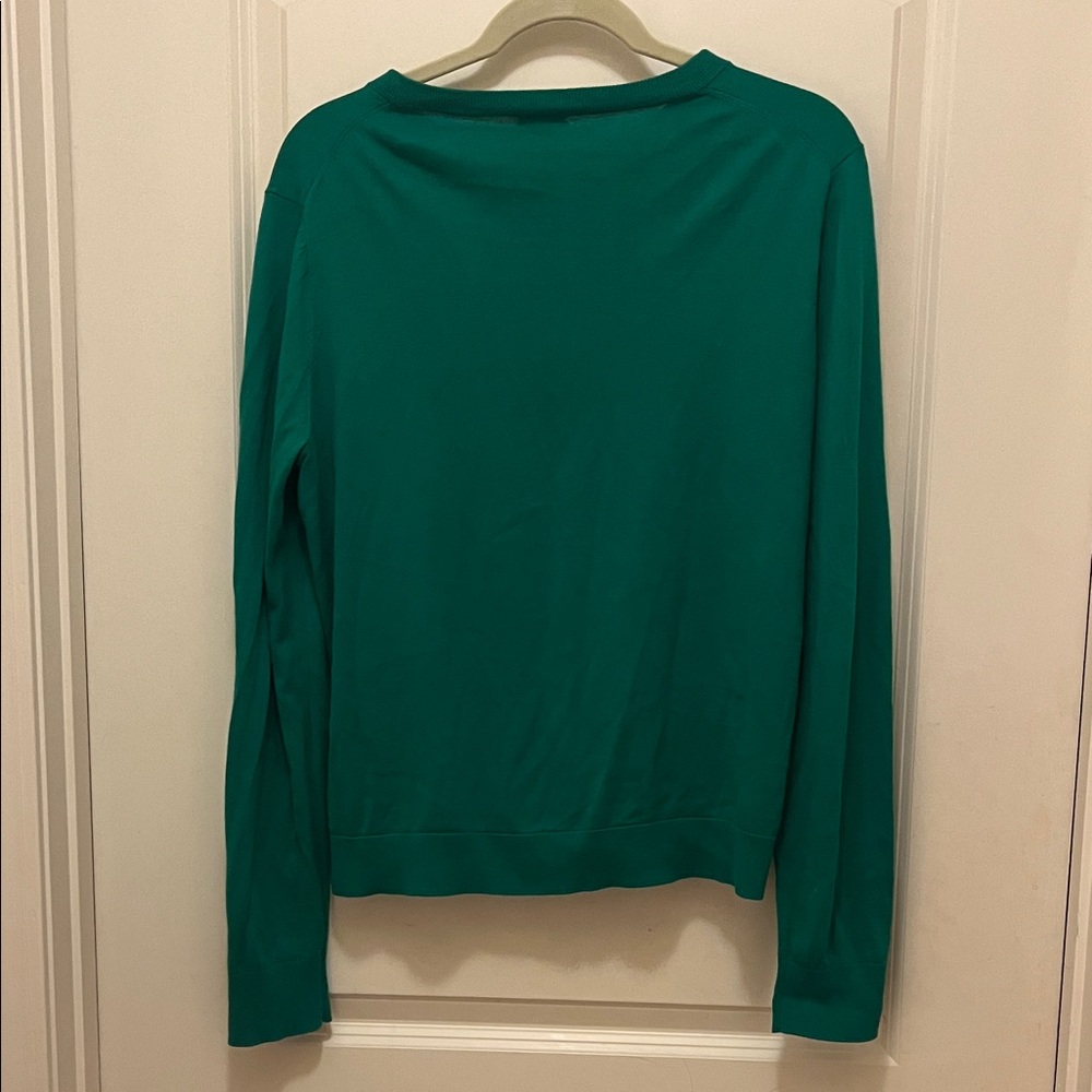 Green Button-Up Cardigan - Picture 2 of 2